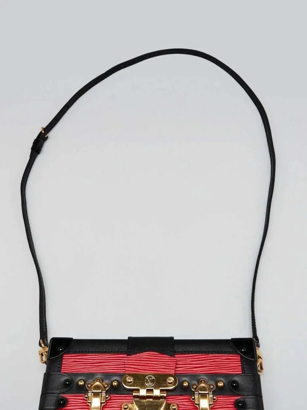 Louis Vuitton Coquelicot Epi Leather Petit Malle Bag